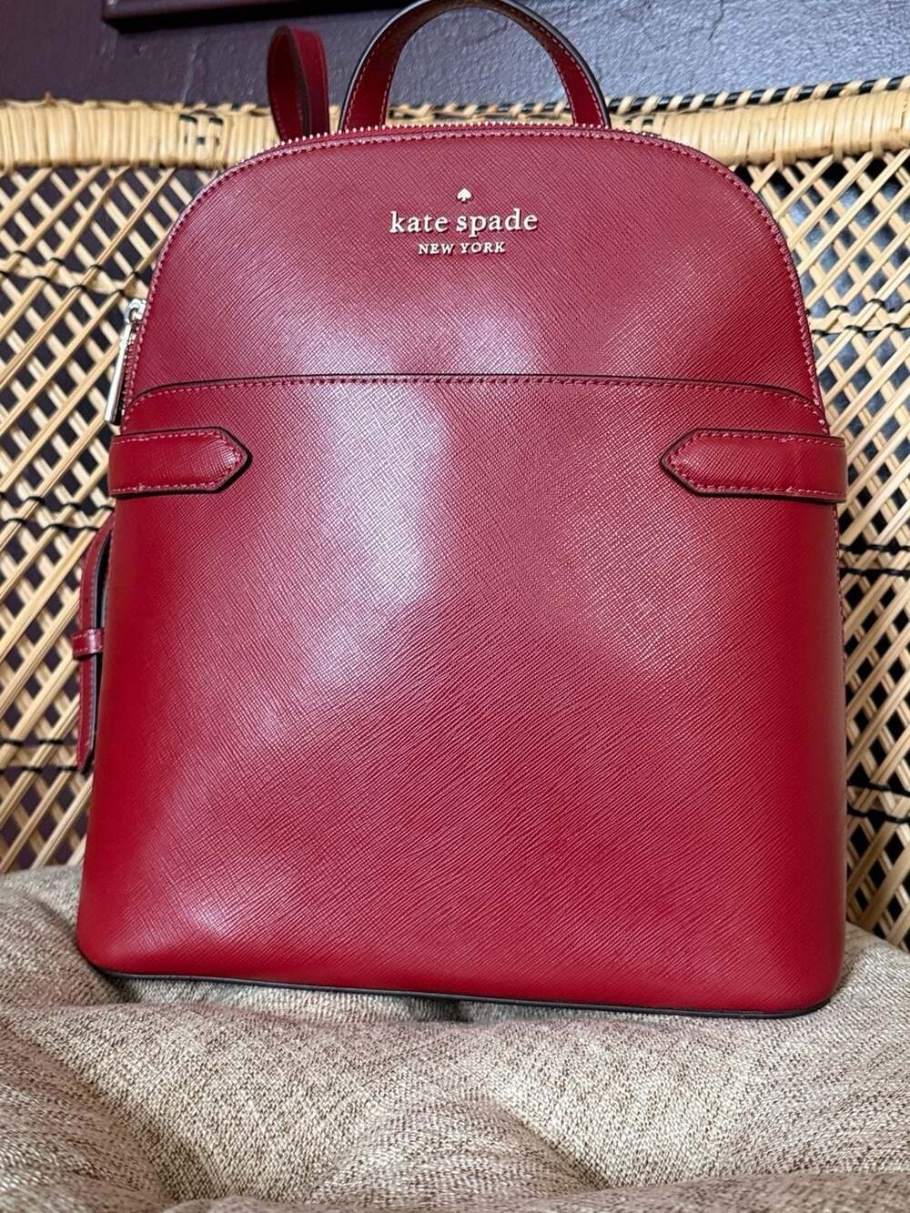 Kate Spade New York Red Leather Backpack